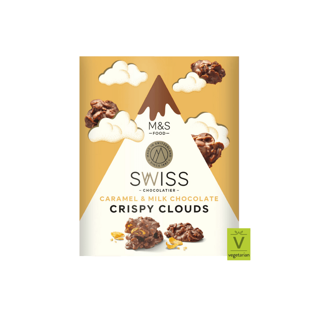 SWISS CHOCOLATIER (CARAMEL & MILK CHOCOLATE CRISPY CLOUDS)